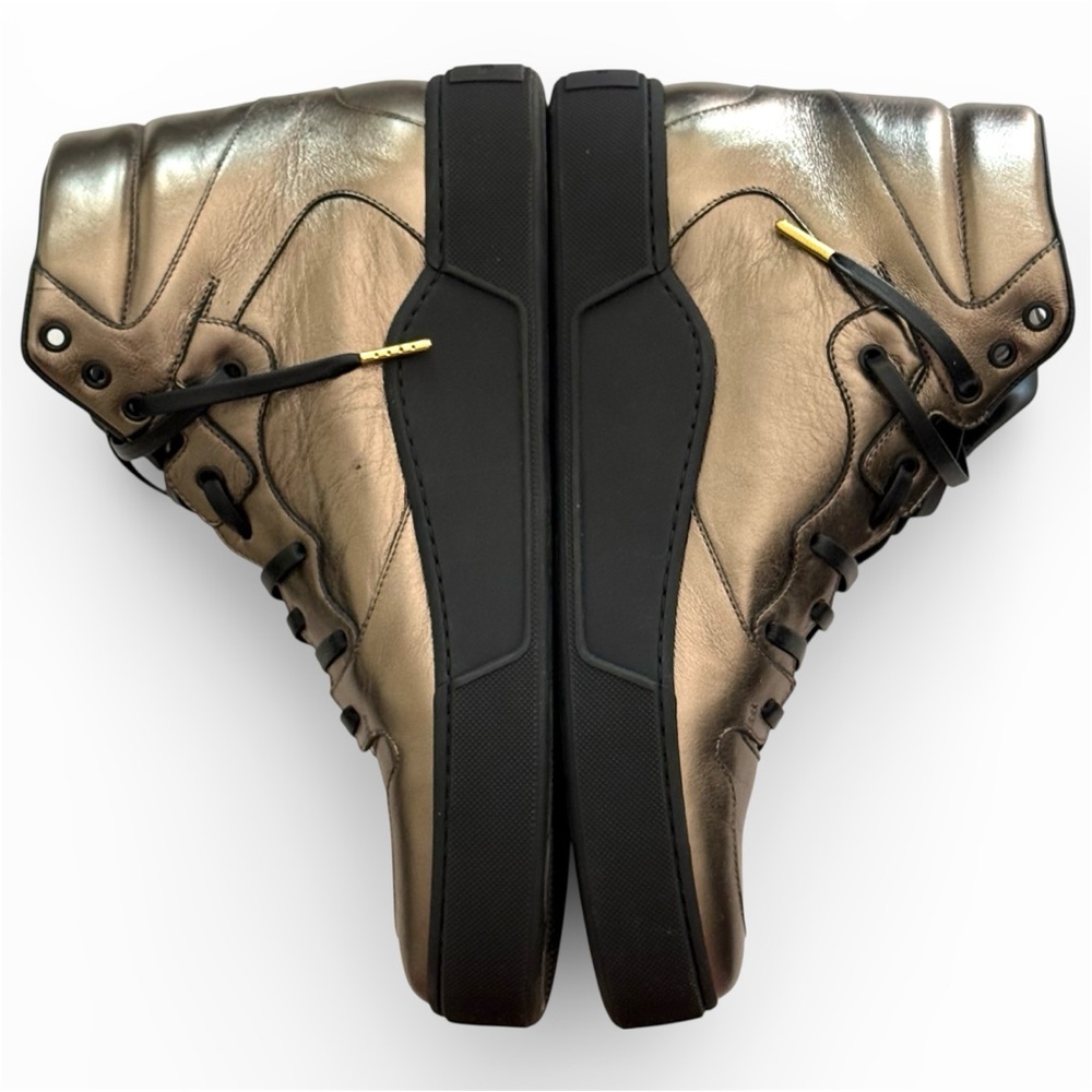Balenciaga X Vintage Balenciaga Leather Hi-Top Sneakers in Metallic Men's EU 45 - Picture 2 of 7